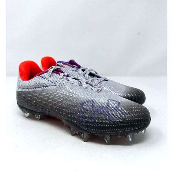 Under Armour Women’s 7.5 Blur Smoke MC Halo Grey Metallic soccer Cleats NEW - Picture 2 of 8